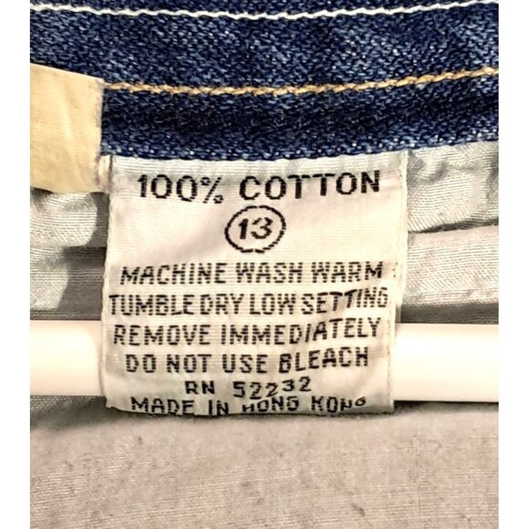 Vintage Cartouche Jeans Womens 13 Waist 26 Blue Pinstriped High Waisted Ankle Zi - Picture 2 of 6